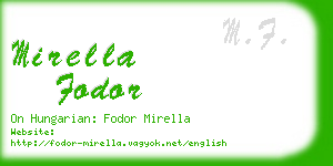 mirella fodor business card